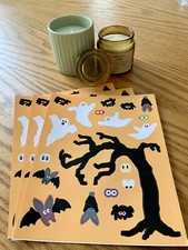 3 sheets Mrs. Grossman  s Halloween Stickers  Ghosts  Bats  2008