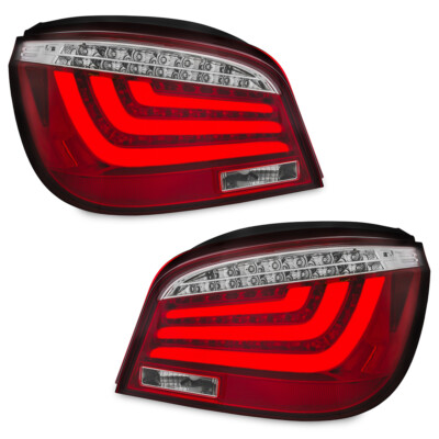 For BMW E60 from 2003-2007 original LED lightbar taillights red clear glass