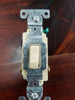 Arrow Hart CS Grounded Compact Toggle Switch, 120/277 VAC, 15 A, Ivory BOX OF 10