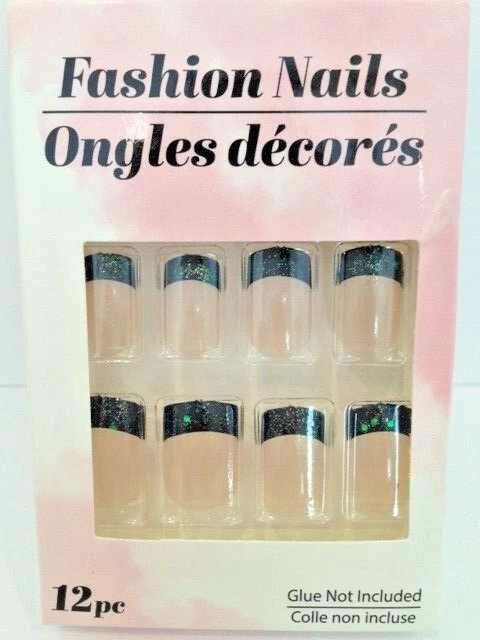 Uñas prensadas aerografiadas francesas ovaladas medianas | Arte en uñas de cubierta completa con pegamento Foto 3 de 4