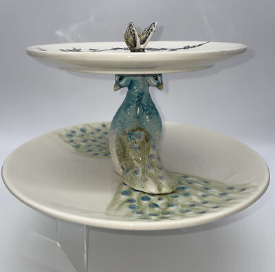 Edi Rose Peacock Collection By Rachel Bilson 2 Tier 1 Piece Server D/C 2010-13