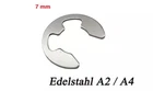 7mm E-CLIP External Circlip Circlip for Shaft DIN 6799 Stainless Steel 7mm M7