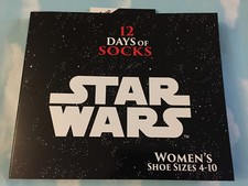 LOT 1 STAR WARS 12 DAYS OF SOCKS WOMEN'S SHOE SIZES 4-10
