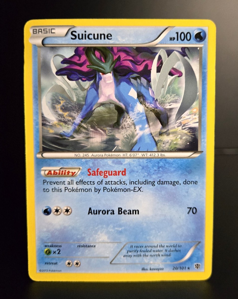 Pokémon TCG - SUICUNE - 20/101 - RARE - BLACK & WHITE: PLASMA