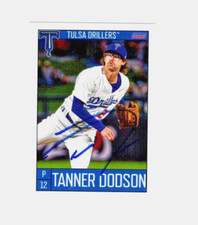 Tanner Dodson 2023 Tulsa Drillers signed autograph baseball card Dodgers b