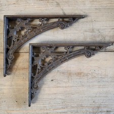 SET 2 CONSOLLE MENSOLE MENSOLE DECORAZIONE GIARDINO DECORATE STILE ANTICO SHA...