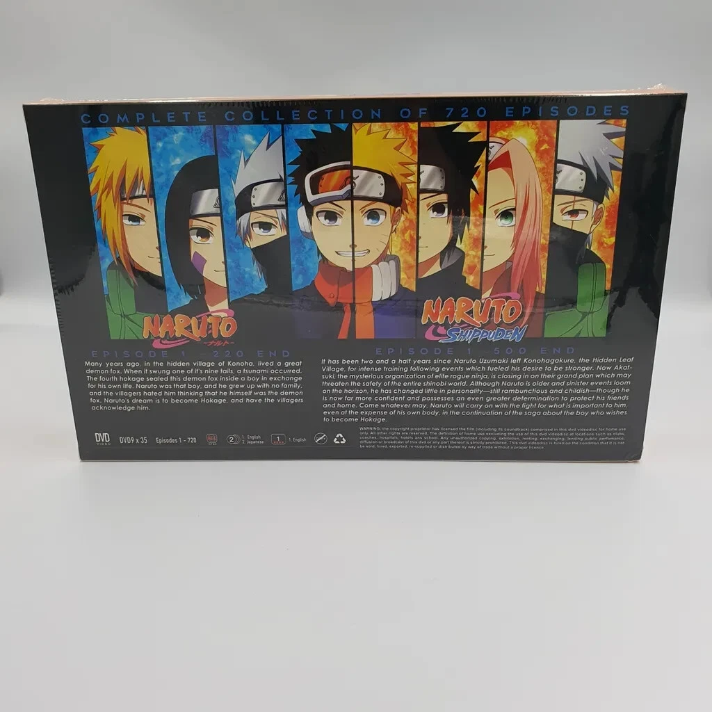 Naruto Shippuden Anime DVD Complete 1-720 Ep Series English Dubbed Free  Ship