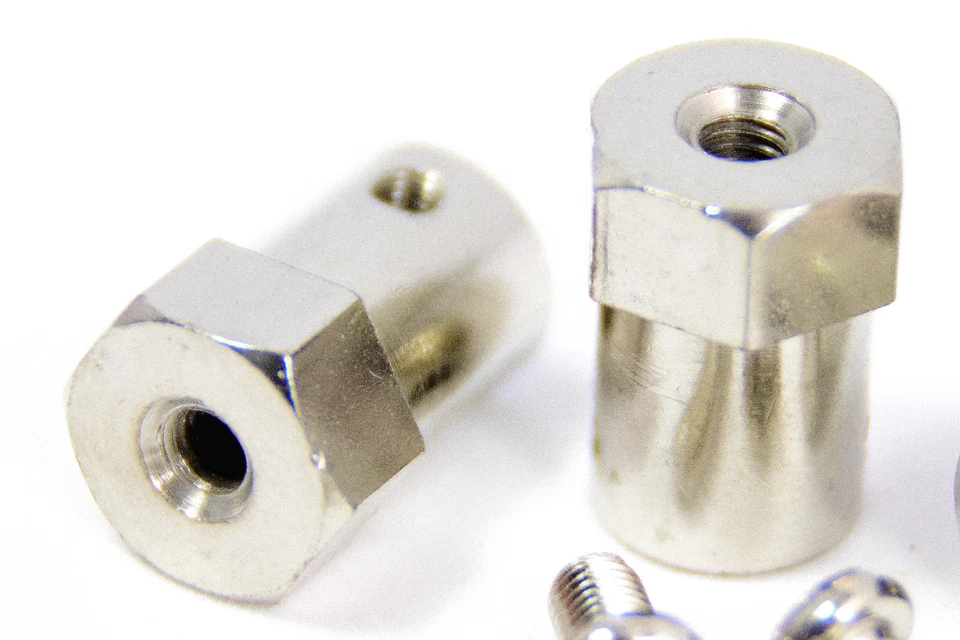 4x Antrieb 12mm 3mm Welle Hex Radantrieb Radnabe Nuss Stahl Drive Nabe Sechskant - Bild 2 von 3