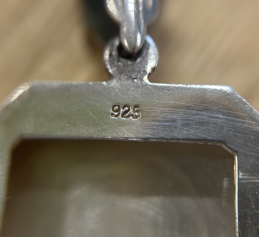 925 Sterling Silver Engraved Rectangular Locket P… - image 7