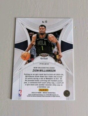 2023-24 Mosaic Green Prizm Epic Performers - Zion Williamson #10
