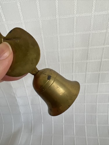 Vintage Teacher Bell Unique Brass Small Bell Apple Made in India - Picture 4 of 10