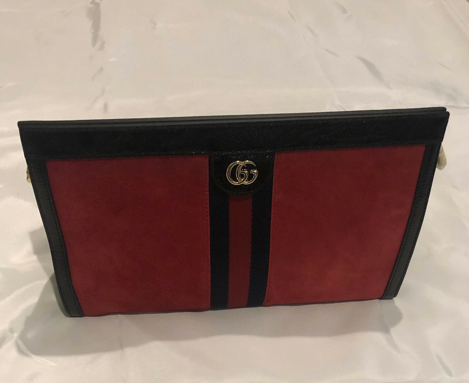 Brand NEW Authentic GUCCI "Ophidia" Shoulder Bag Red Suede MSRP $1980 image 2