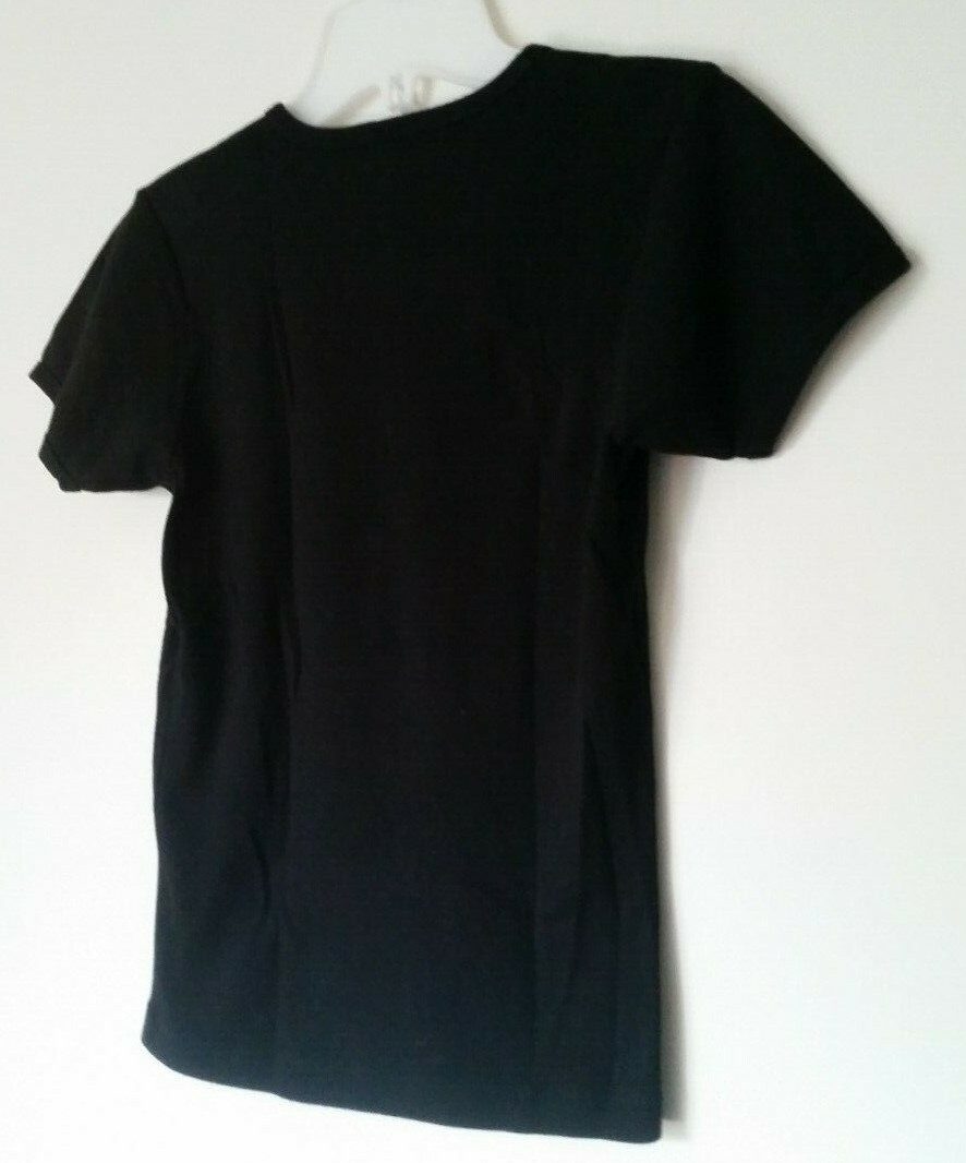 Caliban 100% Cotton Basic Solid Black Short Sleev… - image 10