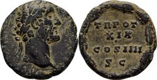 R&Ouml;MISCHE KAISERZEIT As 155-156 Antoninus Pius, 138-161 M&uuml;nze Original #LES280