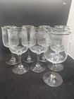 Vintage Lenox Wine Glass Plum Blossom Set of 8 - 6.25" Tall