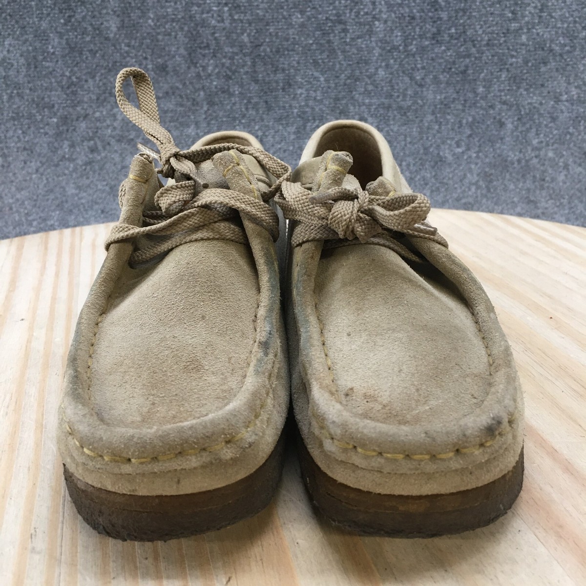 Clarks Desert Boots Womens 6M Beige Originals Wallabee Leather 