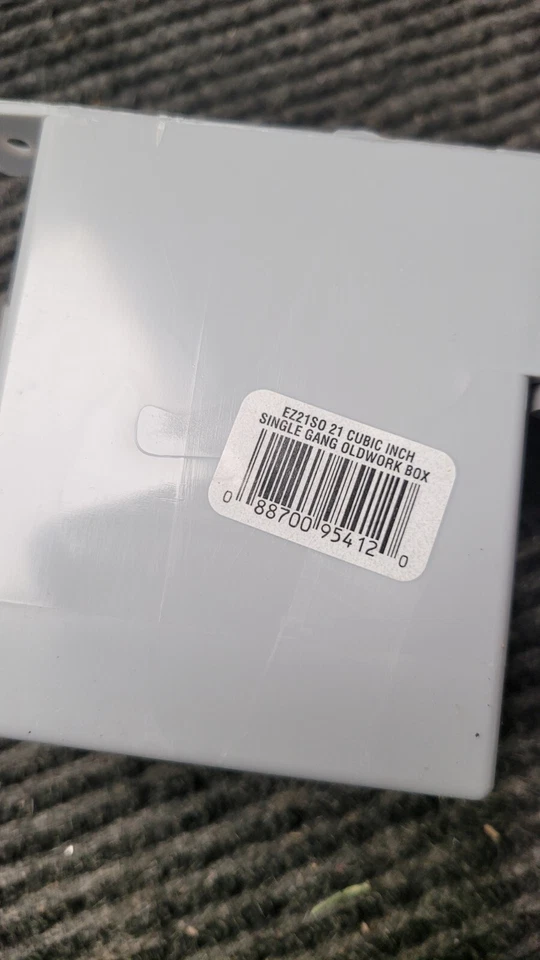 Lote de 5 EZ21SO Pvc Antiguo Trabajo 1 Banda, Industrias Cantex, Caja de Salida Única Foto 4 de 4