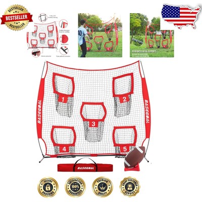 Durable 7x7 ft Football Throwing Net - Perfect for Training & Skill Development