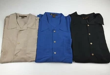 Harriton Men's Button Front Camp Shirt Multiple Colors/Sizes