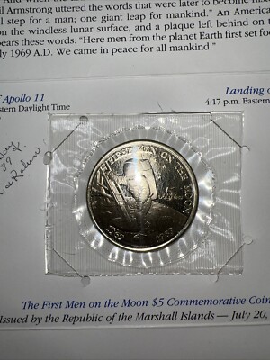 First Men On The Moon 20th Anniversary 1969-1989 $5 Marshall