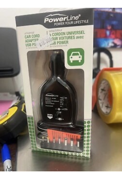 Power Line Universal Car Cord Adapter With USB Power | eBay