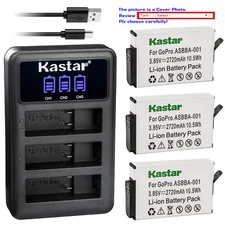Kastar Battery Triple Charger for GoPro ASBBA-001 Gopro Fusion 360 Degree Camera