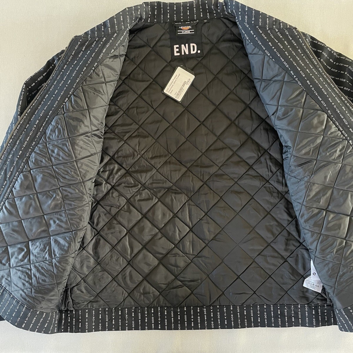 END X Dickies Men's Insulated Lined Pinstriped Eisenhower Jacket