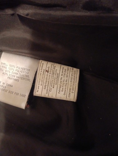 Larry Levine Down Sz Medium Womens Winter Puffer Coat Jacket Black Mid Length - Picture 10 of 19
