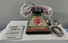 NEUF TÉLÉPHONE COCA-COLA S'ALLUME STYLE TIFFANY VITRAIL VINTAGE LOOK TÉLÉPHONE
