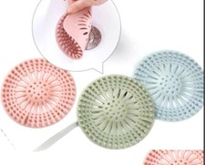 4 Pack Shower Drain Hair Catcher, Shower Drain Cover Silicone Hair Clog Stopper