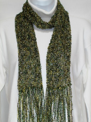 Hand Knit Scarf, Short Eyelash & thin yarn blend - Picture 20 of 25