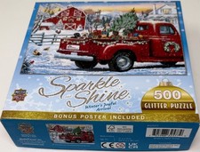 Master Pieces Puzzle - Winter's Joyful Arrival - Glitter - 500 Piece - Complete