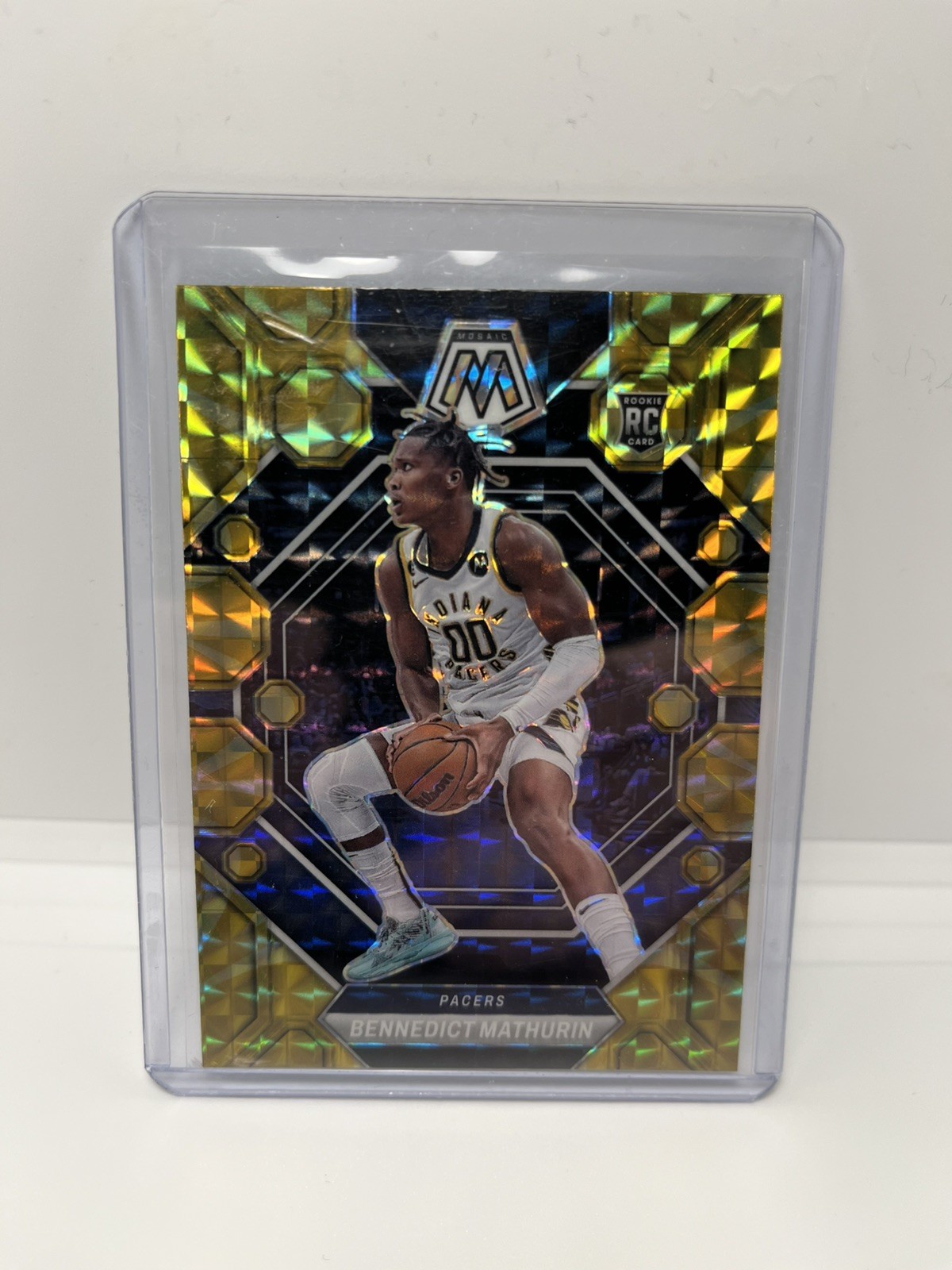 Bennedict Mathurin 2022-23 Panini Mosaic Prizm Reactive Yellow Pacers #210