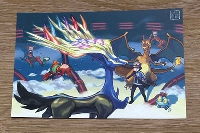 Pokemon Postcard Xerneas Fudan Charizard