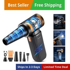 Compressed Air Duster, 260000RPM Cordless Electric Air Blower with Brushless ...