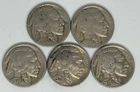 1929 1929-D 1934 1935 1937 Buffalo Nickel Lot of 5
