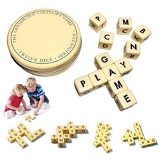 2024 New Qless Dice Game with Twelve Dice Letters,The Crossword Solitaire Game