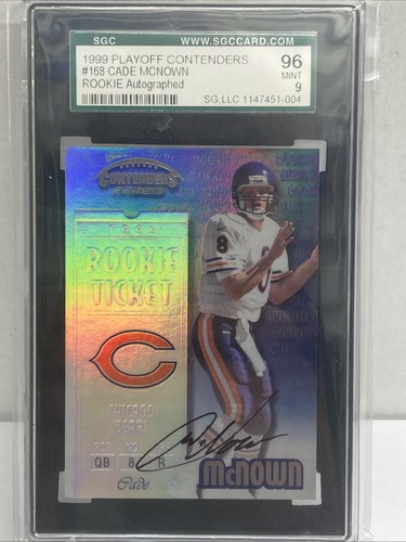 1999 Playoff Contenders Cade McNown RC Auto #168 SGC 9