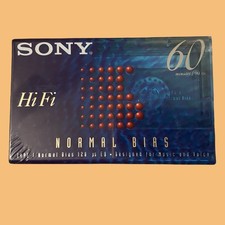 Sony HiFi 60 Type I Normal Bias Cassette 60 minute. New Sealed 