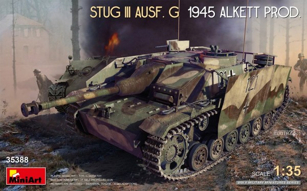 Miniart 1/35 MilitÄRbausatz Panzer Stug Iii Ausf G 1945 Alkett Modell-image