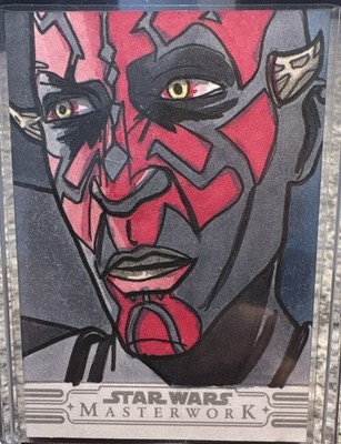 2025 Topps Star Wars Masterwork Darth Maul Sketch 1/1 Nick Gribbon