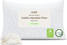 Adjustable Toddler Pillow 19x13 - Soft, Breathable, Hypoallergenic, Organic