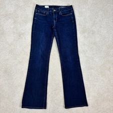 Jeans largos y delgados Gap 1969 27r azul oscuro enjuague tiro medio corte bootcut acampanado denim