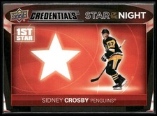 2021-22 Upper Deck Credentials #1S-3 Sidney Crosby Star of the Night: First Star