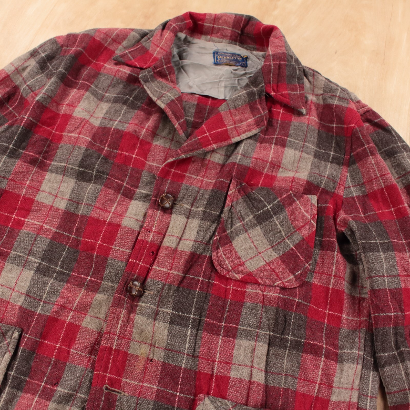 PENDLETON wool shirt jacket blazer LARGE tag true… - image 2