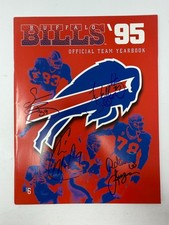 1995 Buffalo Bills Yearbook Sam Rogers Jim Jeffcoat Chris Mohr Adam Lingner Auto