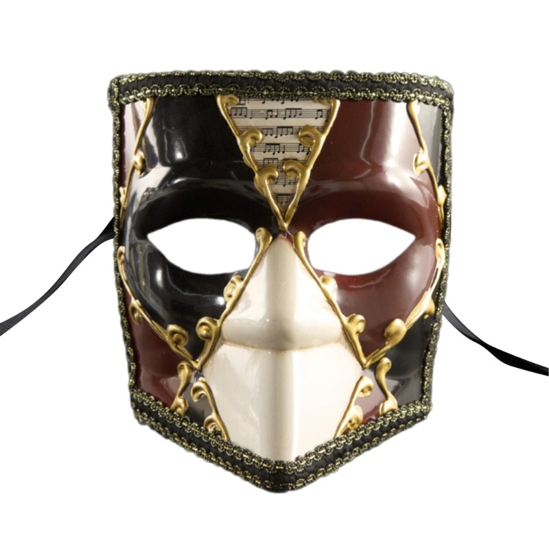 Phantom Designs Full Face Mask for Men Venetian Masquerade Lace Trim Face Cover image 2