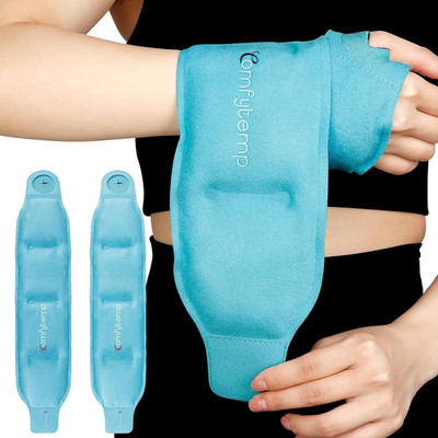 Comfytemp Kühlmanschette Handgelenk Mit Klettverschluss（2 Stück）Kühlbandage,Gel
