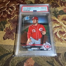Nick Senzel 2017 Bowman chrome BCP225 rookie card Graded PSA 10. rookie card picture