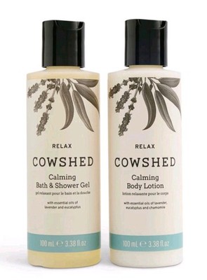 NEU Cowshed Calming Set Lavendel & Eukalyptus Duschgel 100ml & Bodylotion 100